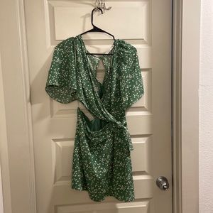 Floral wrap dress